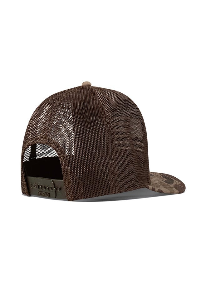 ARIAT Men's Camo Richardson 112 Trucker Cap with Embroidered American Flag Patch - Image 2