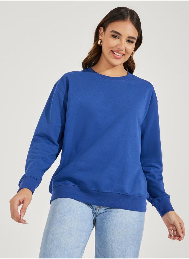 Styli - Solid Regular Fit Sweatshirt - Image 1