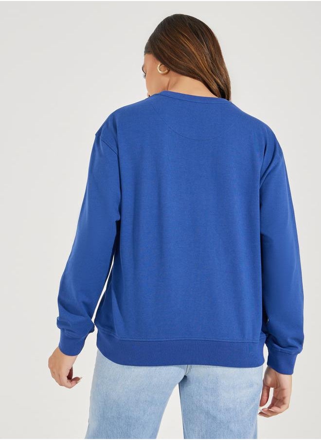 Styli - Solid Regular Fit Sweatshirt - Image 1