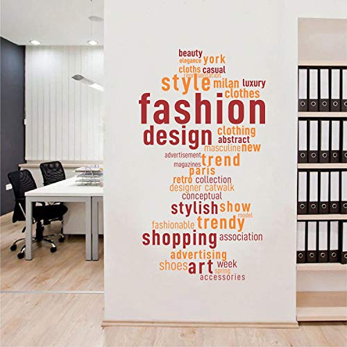 StickMe 'Fashion - Stylish - Design - Trend - Wall Sticker' -SM885 (Multi Colour, Vinyl - 75cm X 40 cm)-Self-Adhesive - Image 1
