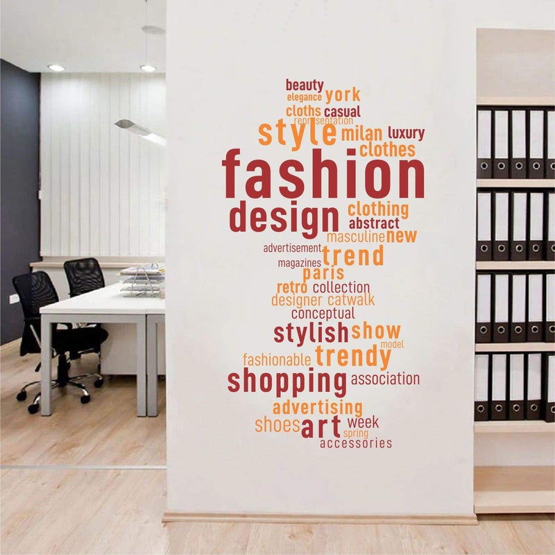 StickMe 'Fashion - Stylish - Design - Trend - Wall Sticker' -SM885 (Multi Colour, Vinyl - 75cm X 40 cm)-Self-Adhesive - Image 5