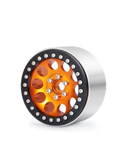 Y&D RC Vehicle Wheel Hubs, 4Pcs Aluminum Alloy 2.2" Beadlock Wheels Rims 35mm Compatible with 1/10 Scale Crawler Axail Wraith RR10 90018/90048 1/10th Truck Car(Orange)  - Image 5