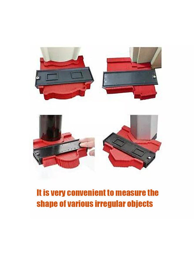 NIBEMINENT - Precisely Measure Irregular Shapes Contour Gauge Red 15 x 2 10cm - Image 1