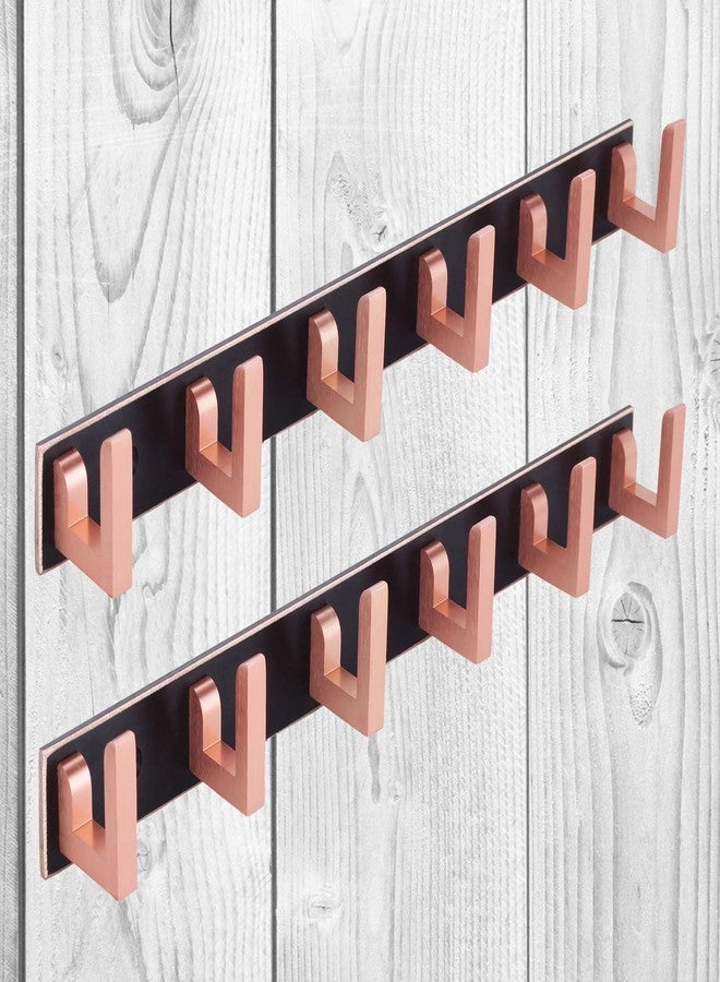 DOCOSS-Pack of 2-Exclusive Extra Long 40 cm 6 Pin Metal Cloth Wall Hanger for Clothes Door Hangers Cloth Hook Bathroom Hooks Rail for Clothes Hanging Towel Bathroom Accessories - Image 1
