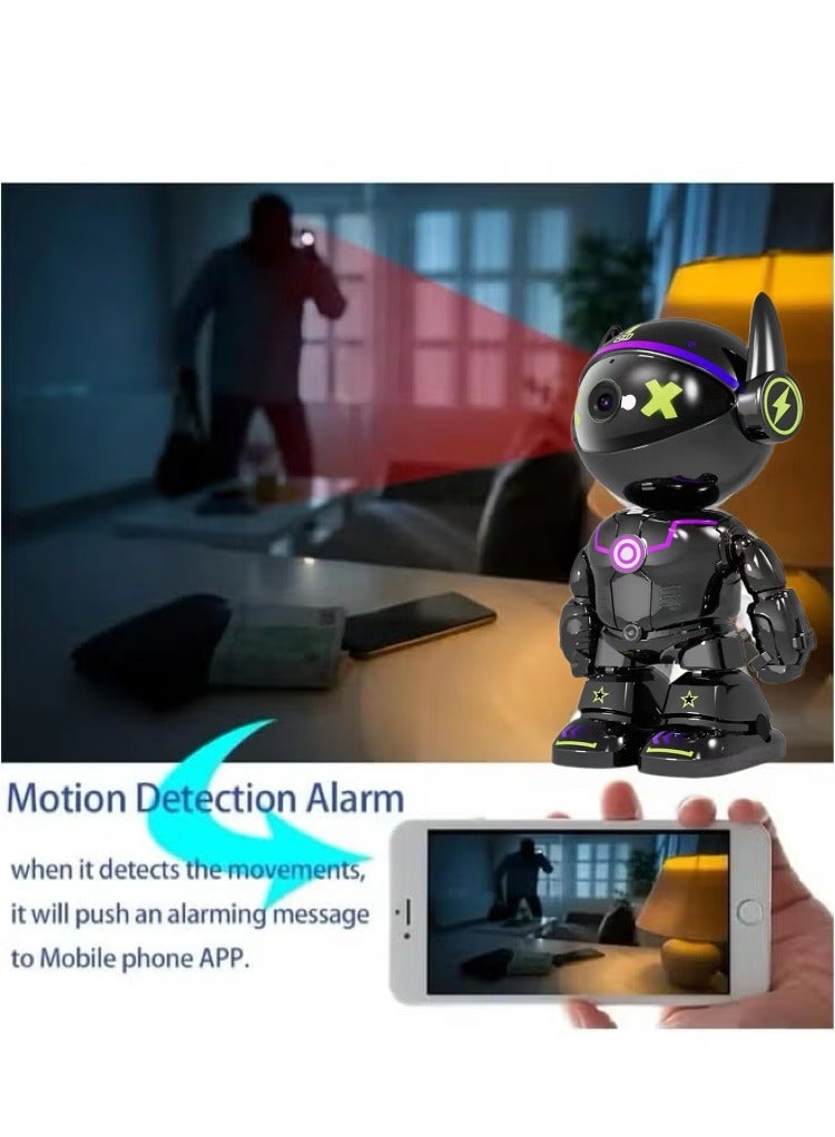 Generic Security Camera Indoor Robot IP 360° View, Home Camera Motion Detection Monitor Camera Wireless 4K HD 5G/2.4Ghz WiFi AI Human & Pet Detection Cameras with Phone Intelligent Motion Tracking and Alarm, Privacy Mode, Color Night Vision - Image 4