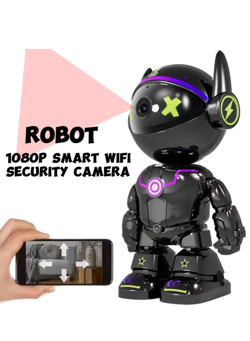 Generic Security Camera Indoor Robot IP 360° View, Home Camera Motion Detection Monitor Camera Wireless 4K HD 5G/2.4Ghz WiFi AI Human & Pet Detection Cameras with Phone Intelligent Motion Tracking and Alarm, Privacy Mode, Color Night Vision - Image 1