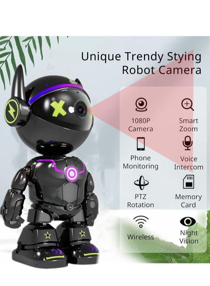 Generic Security Camera Indoor Robot IP 360° View, Home Camera Motion Detection Monitor Camera Wireless 4K HD 5G/2.4Ghz WiFi AI Human & Pet Detection Cameras with Phone Intelligent Motion Tracking and Alarm, Privacy Mode, Color Night Vision - Image 3