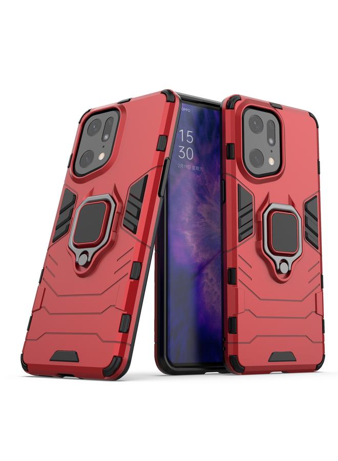 S-TOP Case For OPPO Find X5 Pro Magnetic Ring Holder PC + TPU Phone Case - Image 2