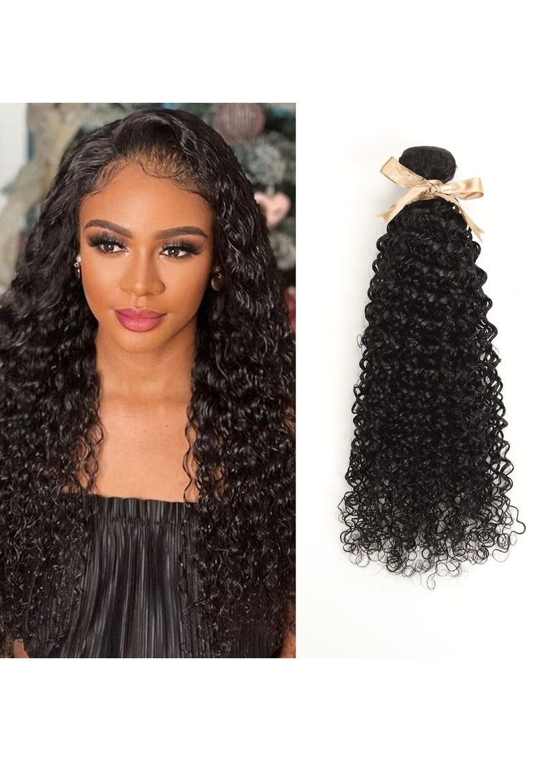QUEEN VIRGIN REMY Curly Bundles Human Hair Bundles 100 Unprocessed Brazilian Virgin Remy Hair 1 Bundles 16 inch Deep Curly Bundles Hair Extensions Natural Color 