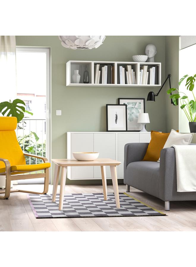 إيروريكس سجادة مسطحة منسوجة باللونين الأبيض والأسود، 133×195 سم - Image 5