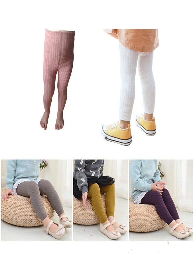 Frillybutts 6 Pack Cable Knit Leggings Unisex Infant Toddler Litter Kid Footless Tight 0-5T - Image 2