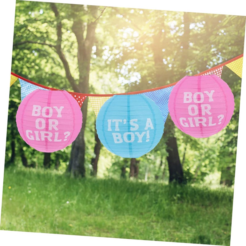 3 Pack Gender Reveal Backdrop Paper Lanterns Bachelorette Party Decorations Unique Styles - Image 5