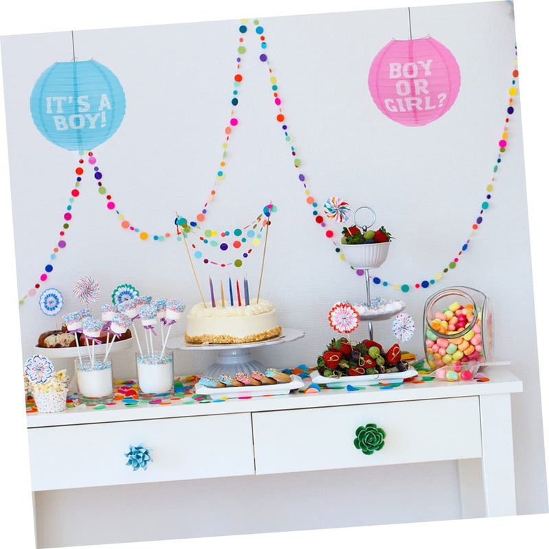 3 Pack Gender Reveal Backdrop Paper Lanterns Bachelorette Party Decorations Unique Styles - Image 4