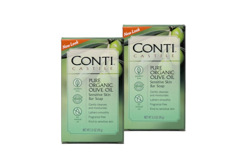 Conti Castile Pure Organic Olive Oil Sensitive Skin Bar Soap 35 Ounce Pack of 2