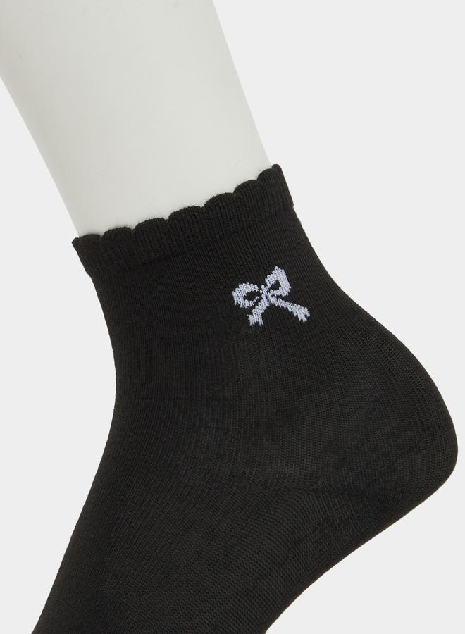 Styli Set of 4 - Polka Dots Print Crew Socks - Image 3