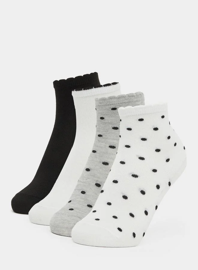 Styli Styli Set of 4 - Polka Dots Print Crew Socks
