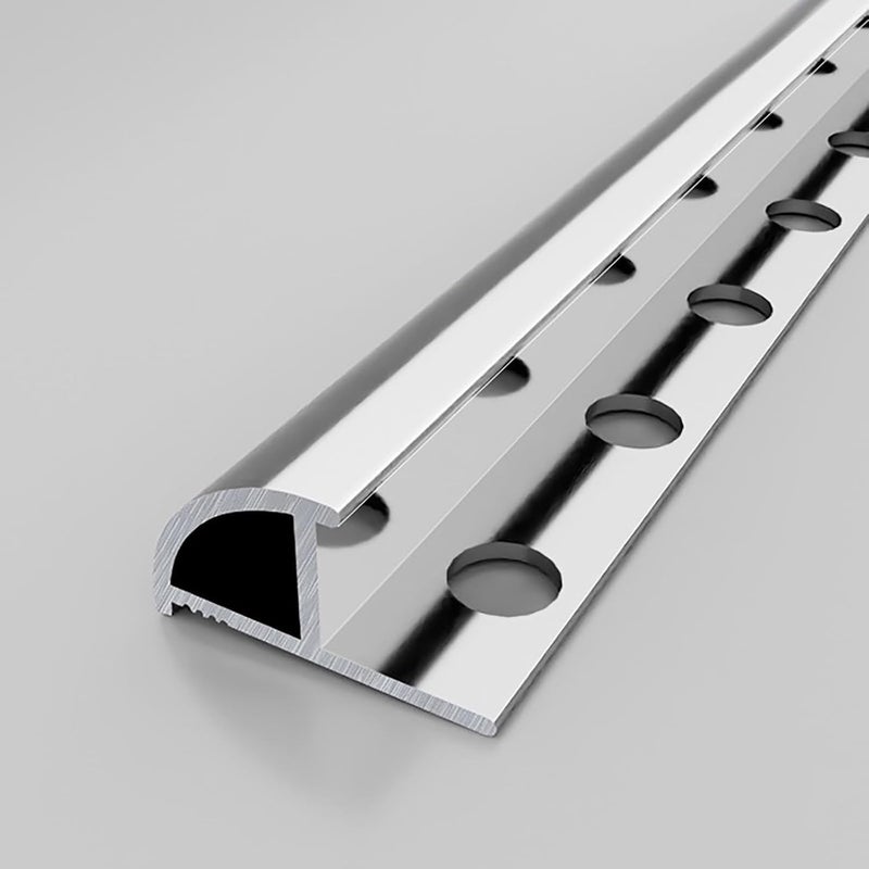 Aluminium Tile Edging 125 cm – Corner Profiles for Tiles, Wall Panels, Bathroom, Kitchen, Silber, Dicke: 12.2 mm - Image 1