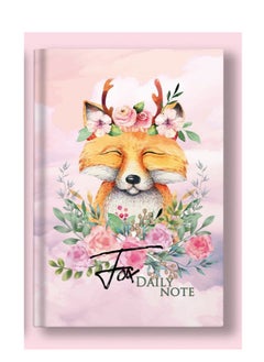 Borg El Arab Watercolor Animals Notebook A5 Size 80 Sheets (Fox)  - Image 1