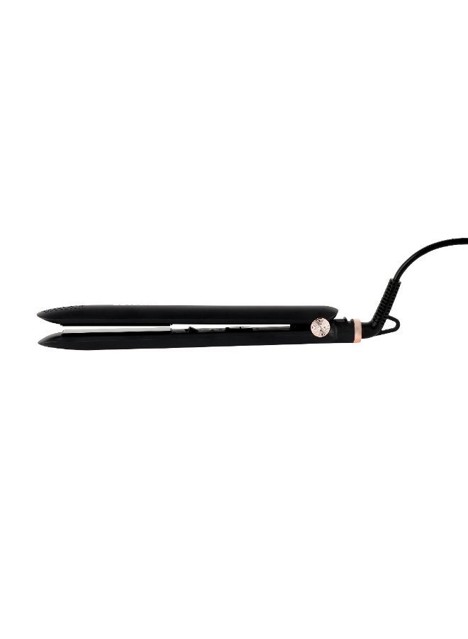 KRYPTON Hair Straightener KNH6564 | Ceramic Plate, 33W Heating Element, Travel Lock & LED Indicator | Smooth Styling for Salon & Home | Black | 2-Year Warranty - Image 1