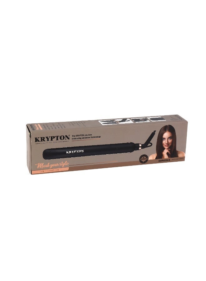 KRYPTON Hair Straightener KNH6564 | Ceramic Plate, 33W Heating Element, Travel Lock & LED Indicator | Smooth Styling for Salon & Home | Black | 2-Year Warranty - Image 4
