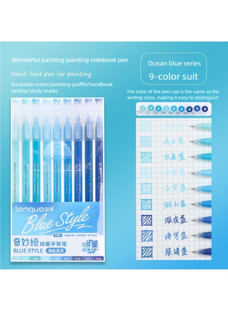 languo 45-Color Gel Pens Set, 0.6mm Fine Point Smooth Writing Rollerball Pens for Adult Coloring Drawing Journaling, Quick Dry Art Supplies for School Office Stationery - Image 3