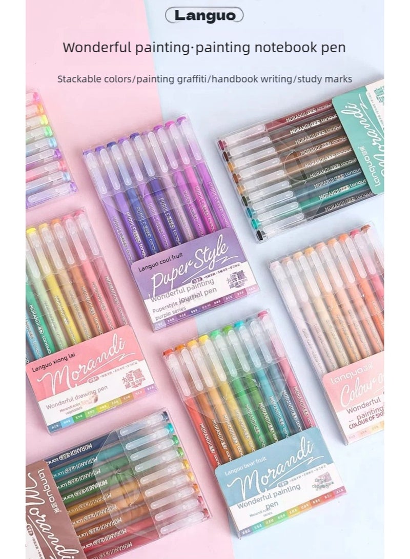 languo 45-Color Gel Pens Set, 0.6mm Fine Point Smooth Writing Rollerball Pens for Adult Coloring Drawing Journaling, Quick Dry Art Supplies for School Office Stationery - Image 1
