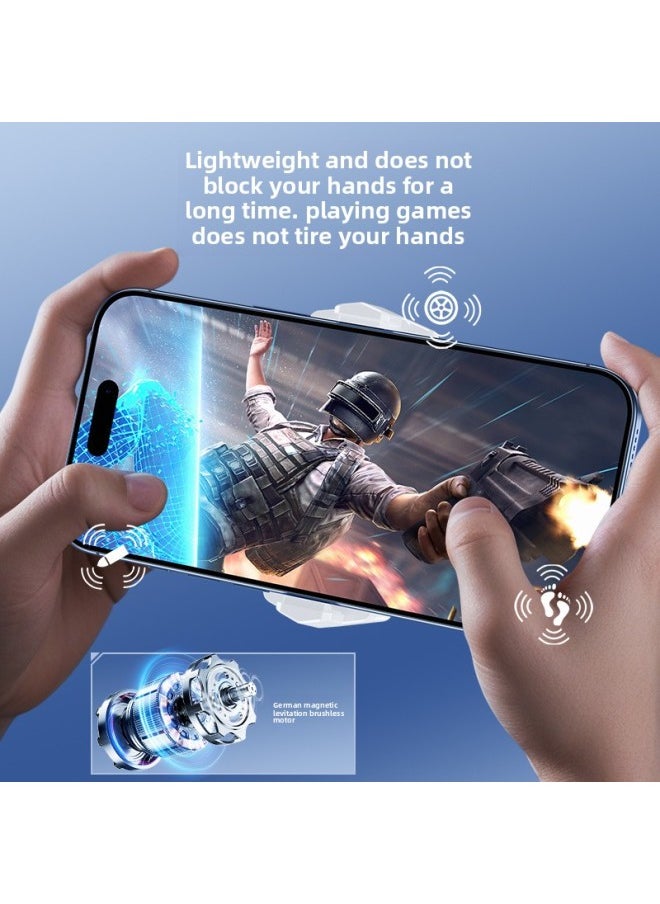 Generic - Radiator Refrigeration Semiconductor Back Clip Mobile Phone Radiator Live Game Electronic Competition Digital Display Direct Supply-Color:[flagship Digital Display Version] Ice And Snow White - Image 1