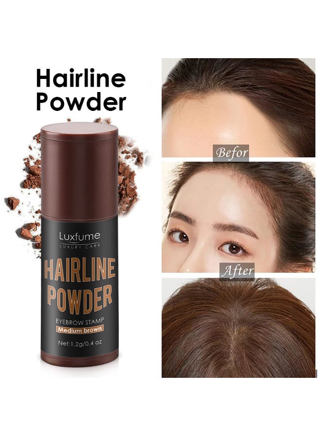 Luxfume Hairline Contouring Powder, Hair Filler, High Forehead Contouring Powder, 2-in-1 Hairline Corrector, Waterproof, Long-Lasting Black (HL02) - Image 3
