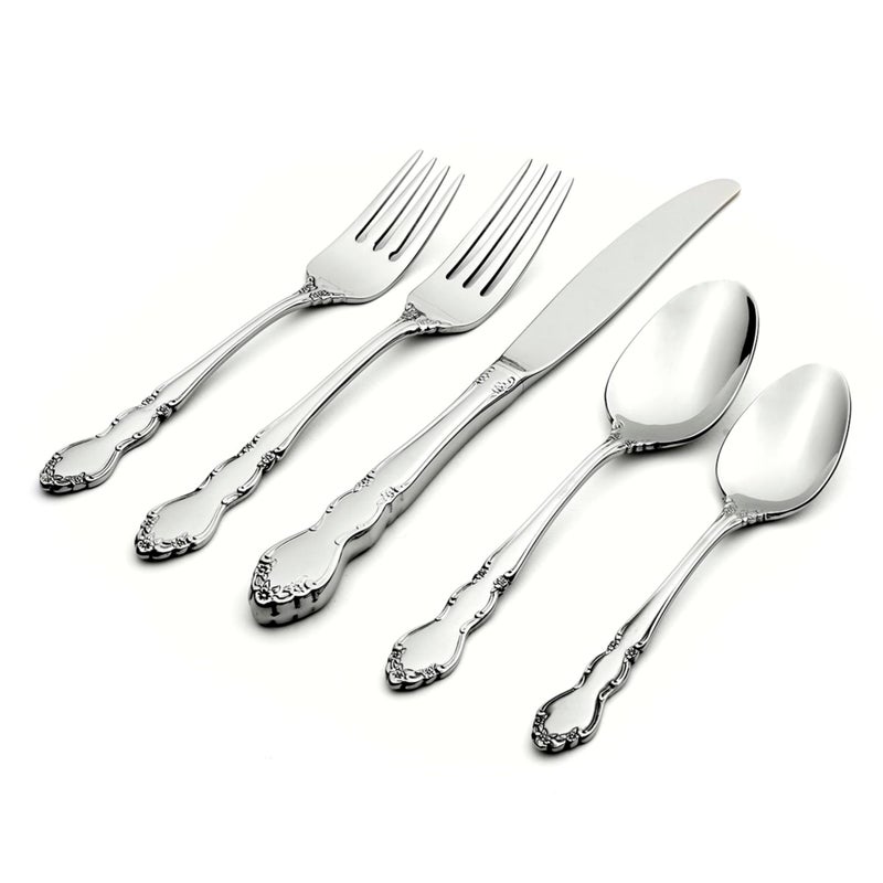 Oneida 2766045AL20 Dover 45 Piece Fine Flatware Set Service For 8