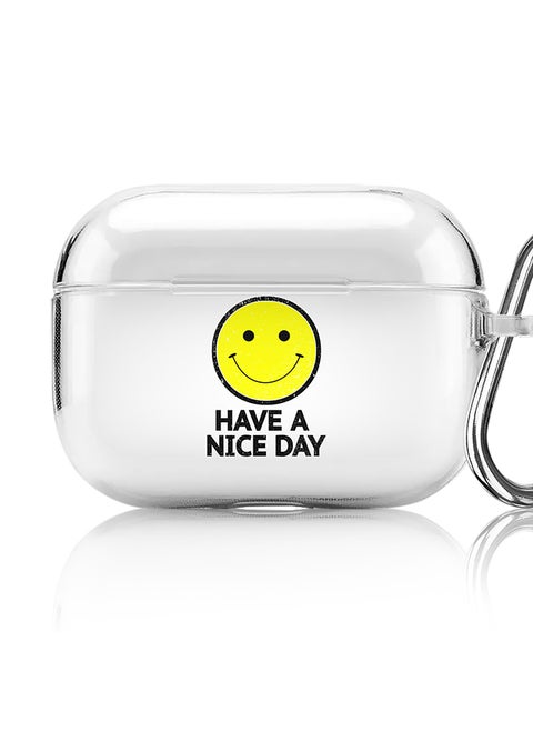 Classic Clear printed Case for Apple AirPods Pro 2nd Generation Thin Transparent Cover [Designed for Apple AirPods Pro 2nd Generation] - Have a nice day