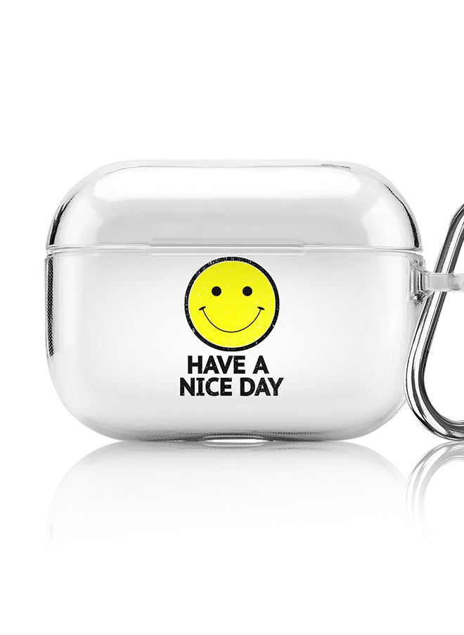 Stylizedd - Classic Clear printed Case for Apple AirPods Pro 2nd Generation Thin Transparent Cover [Designed for Apple AirPods Pro 2nd Generation] - Have a nice day - Image 1