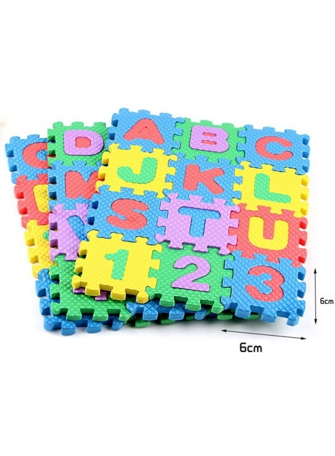 Clicko 36-Piece Mini Alphabet and Number EVA Foam Puzzle Mat - Colorful Interlocking Educational Learning Tiles for Kids, Non-Slip & Waterproof Play Area Floor Mat - Image 4