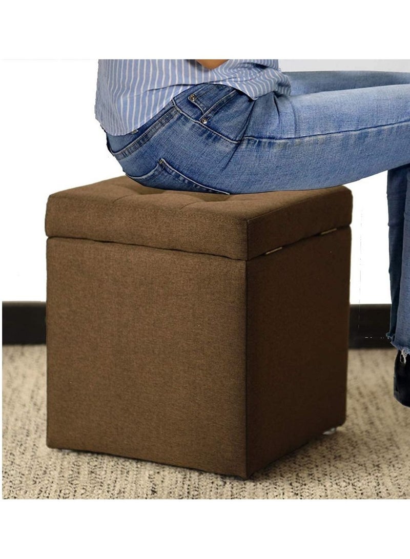 LINGWEI  Ottomans Upholstered Footstool Storage Foot Stool - Image 3