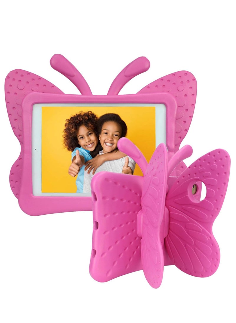 iPad 6th Generation Case for Kids, iPad 9.7 inch Case, Light Weight Shockproof EVA Foam Protective Tablet Stand Cover Holder for Apple iPad Air/Air 2 iPad 9.7 2017/2018 - Cute Butterfly,Pink - Image 1