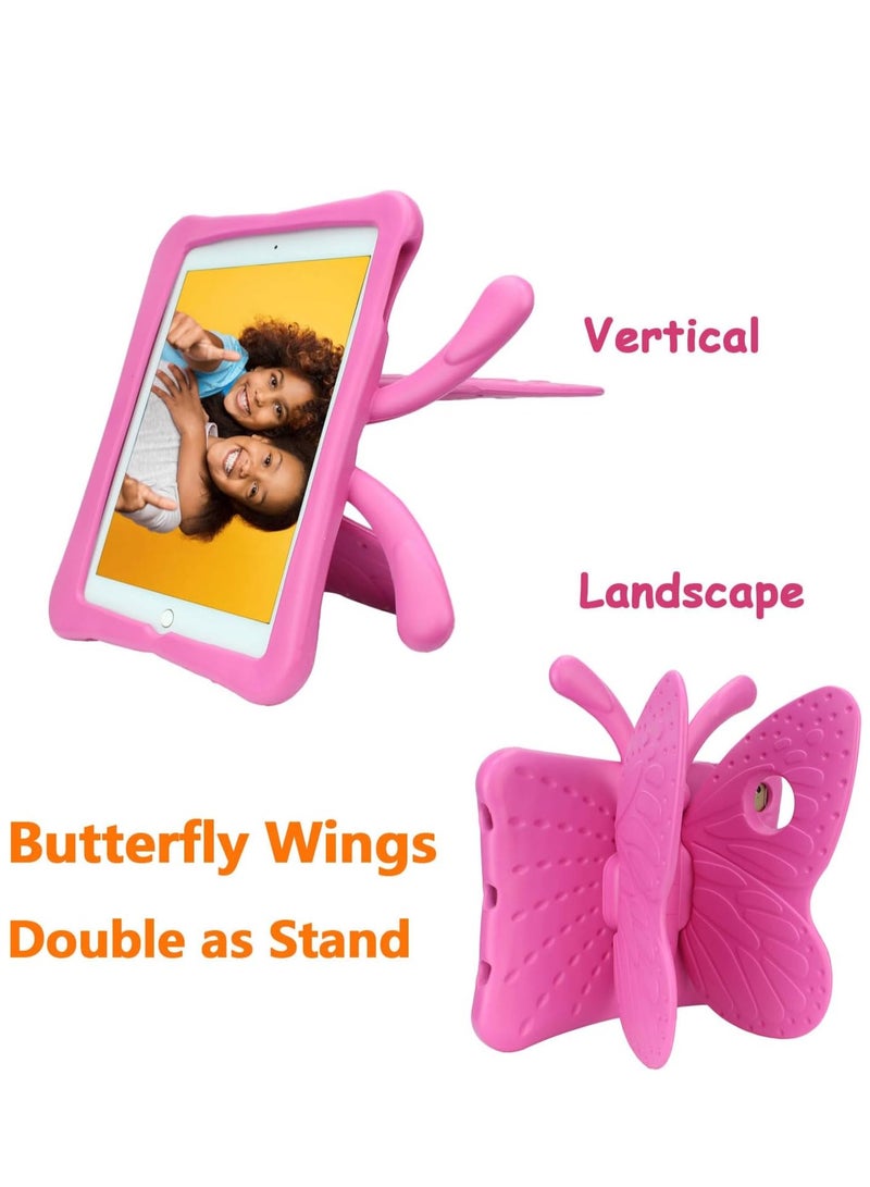 iPad 6th Generation Case for Kids, iPad 9.7 inch Case, Light Weight Shockproof EVA Foam Protective Tablet Stand Cover Holder for Apple iPad Air/Air 2 iPad 9.7 2017/2018 - Cute Butterfly,Pink - Image 3