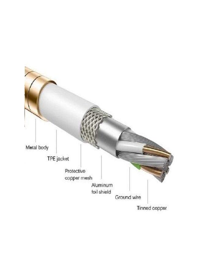 AOA Charger Cable Of Iphone 7 Gold Color - Image 4