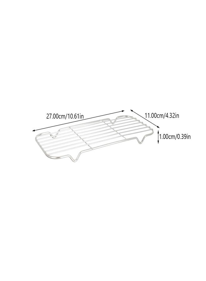 Hemoton Rectangle Cooling Rack Stainless Steel Baking Steaming Roasting Frying Rack Mesh Cookie Cooling Rack 10x 4 Inches, Oven & Dishwasher Safe - Image 2