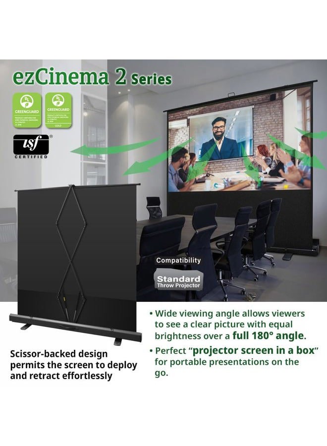 Elite Screens شاشة بروجكتور قابلة للسحب يدوياً ezCinema 2 بحجم 70 بوصة بنسبة 16:9، مع حقيبة حمل لمسرح منزلي ومكتب وفصل دراسي، ضمان لمدة عامين من شركة أمريكية، F70XWH2 - Image 3