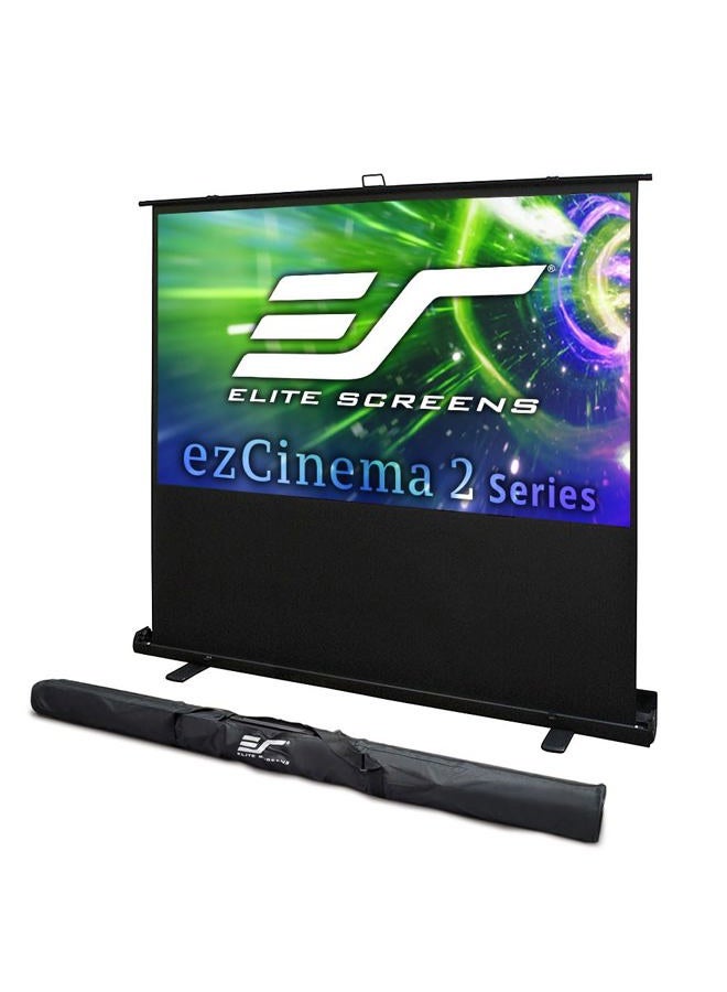 Elite Screens شاشة بروجكتور قابلة للسحب يدوياً ezCinema 2 بحجم 70 بوصة بنسبة 16:9، مع حقيبة حمل لمسرح منزلي ومكتب وفصل دراسي، ضمان لمدة عامين من شركة أمريكية، F70XWH2 - Image 1