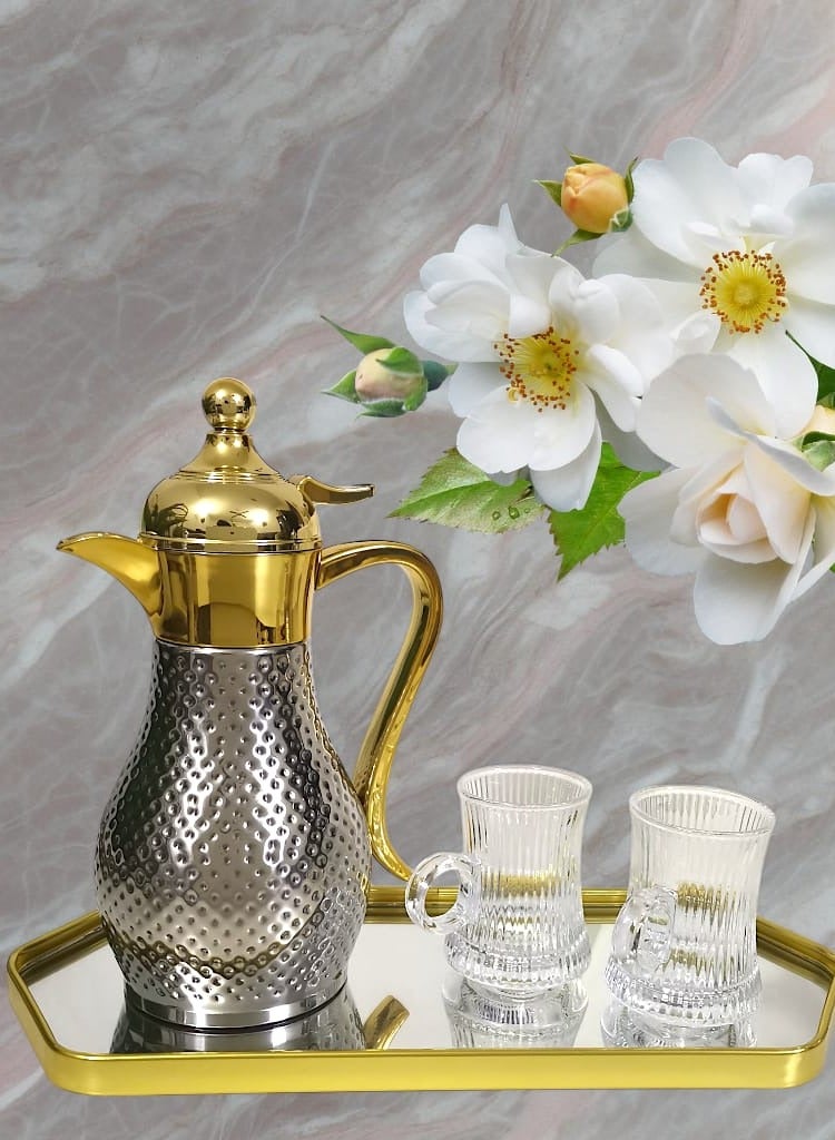 Rema Attractive Tea Fridge Thermos with Elegant Design Silver/Gold made of stainless steel 0.6L - Image 1