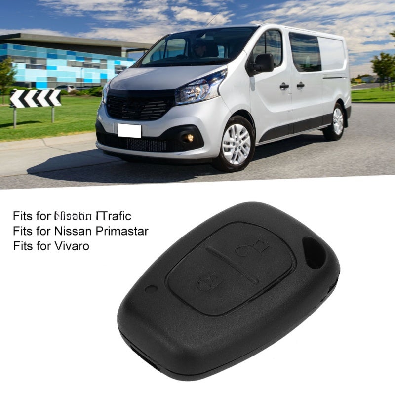 2 Buttons Remote Key Housing - Durable Long-Life Material & Easy Installation Key Case Replacement for Renault Trafic, Nissan Primastar, Vivaro Auto Key Owners - Image 1