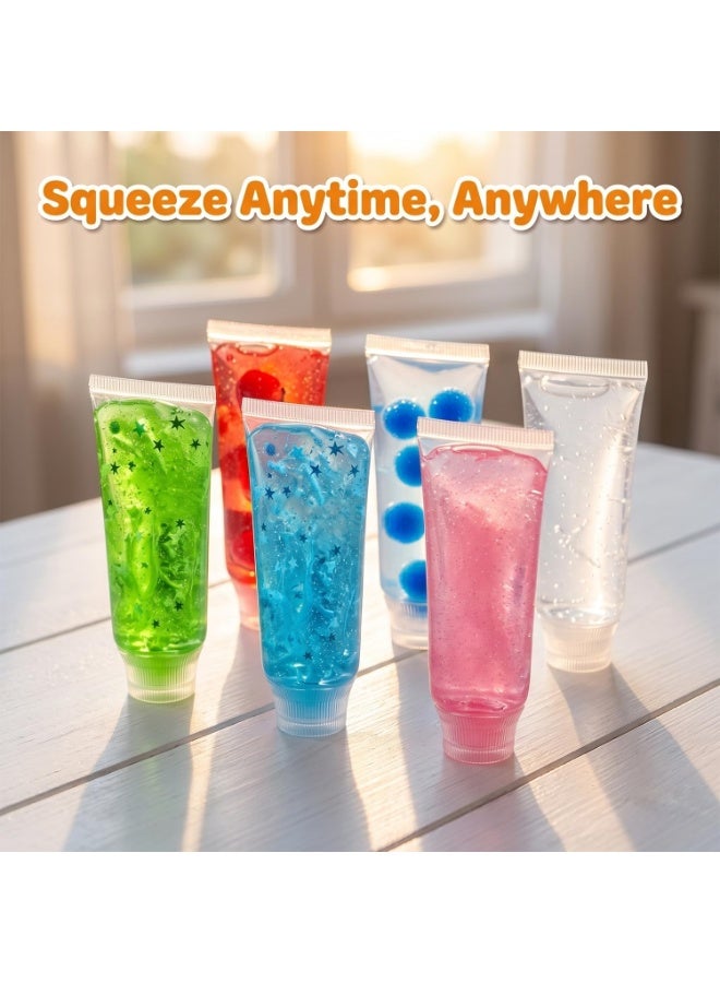 Toothpaste Shaped Squishy Toy, Clear Jam Bottle Slow Rising Squeeze Toy, Cute Fidget Sensory Toy for Stress & Anxiety Relief, Soft Desk Toy & Birthday Gift for Adults - Image 2