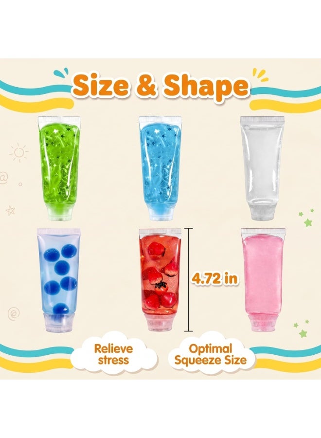 Toothpaste Shaped Squishy Toy, Clear Jam Bottle Slow Rising Squeeze Toy, Cute Fidget Sensory Toy for Stress & Anxiety Relief, Soft Desk Toy & Birthday Gift for Adults - Image 3