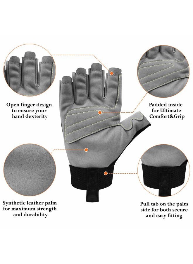 Intra-FIT Climbing Gloves, Half Finger Rock Climbing Gloves, Perfect for Rock, Tree, Wall, Mountain, Climbing - Image 2