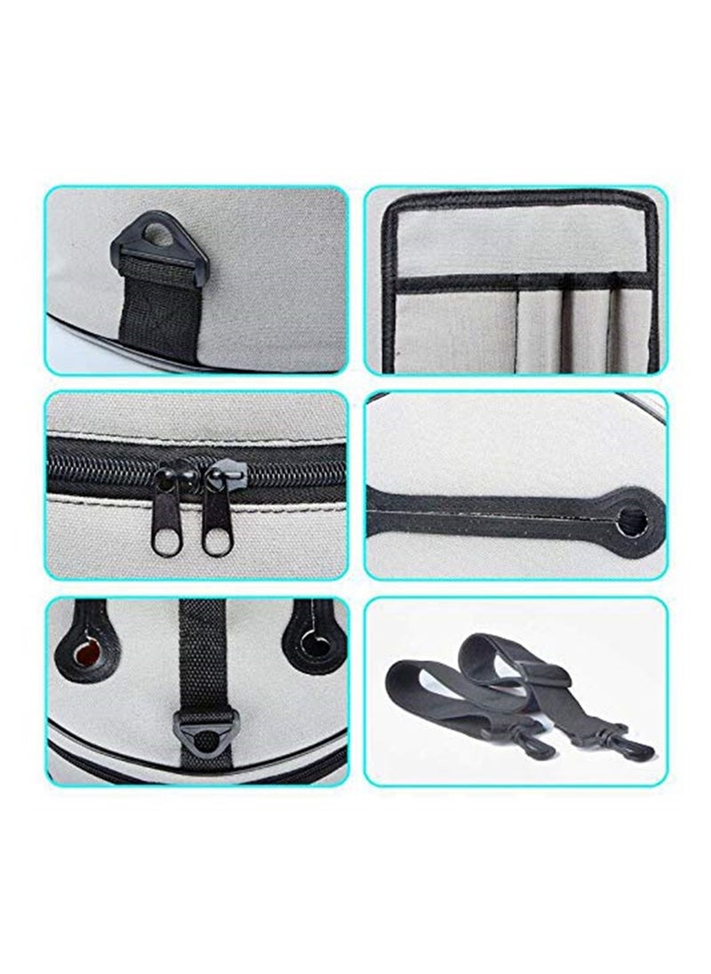SYOSI - Knitting Bag With Strap, Yarn Organizer Tote Bag Portable Storage Bag for Yarns, Carrying Projects, Knitting Needles, Crochet Hooks, Manuals and Other Accessories - Image 1