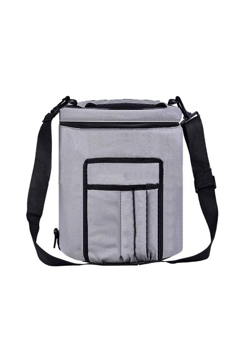 SYOSI - Knitting Bag With Strap, Yarn Organizer Tote Bag Portable Storage Bag for Yarns, Carrying Projects, Knitting Needles, Crochet Hooks, Manuals and Other Accessories - Image 1