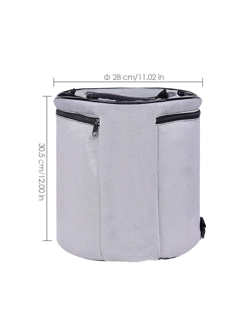 SYOSI - Knitting Bag With Strap, Yarn Organizer Tote Bag Portable Storage Bag for Yarns, Carrying Projects, Knitting Needles, Crochet Hooks, Manuals and Other Accessories - Image 1
