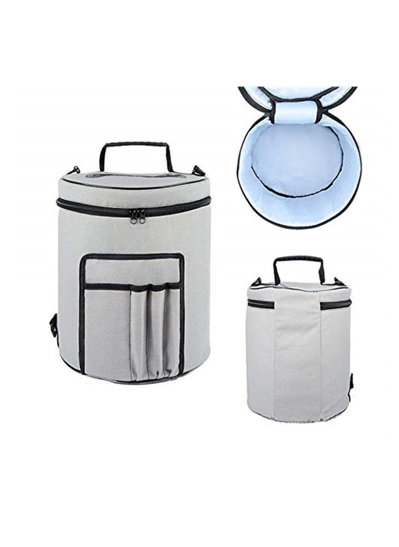 SYOSI - Knitting Bag With Strap, Yarn Organizer Tote Bag Portable Storage Bag for Yarns, Carrying Projects, Knitting Needles, Crochet Hooks, Manuals and Other Accessories - Image 1
