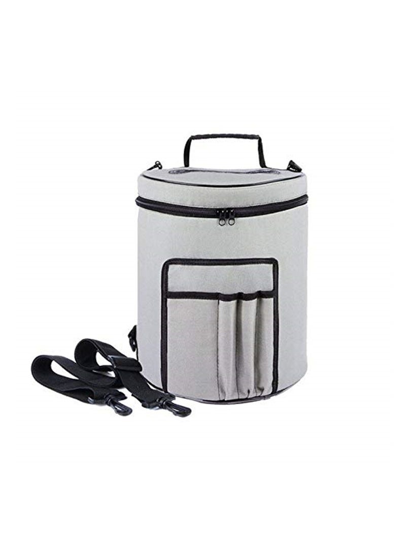 SYOSI - Knitting Bag With Strap, Yarn Organizer Tote Bag Portable Storage Bag for Yarns, Carrying Projects, Knitting Needles, Crochet Hooks, Manuals and Other Accessories - Image 1