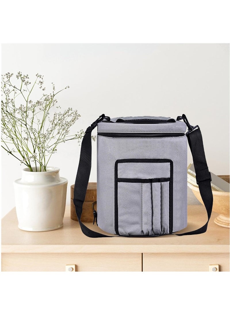 SYOSI - Knitting Bag With Strap, Yarn Organizer Tote Bag Portable Storage Bag for Yarns, Carrying Projects, Knitting Needles, Crochet Hooks, Manuals and Other Accessories - Image 1